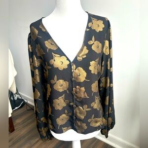 Gold & black Ann Taylor shirt